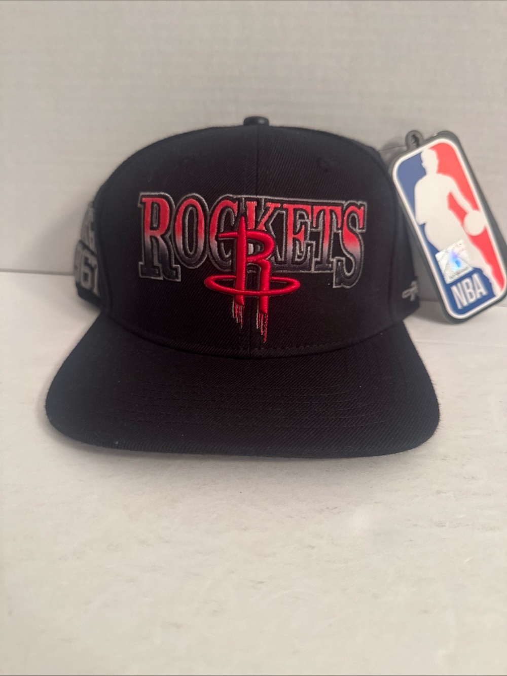 Pro Standard Houston Rockets NBA Snapback Hat Black Leather Button NWT